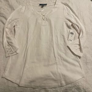 BNWT Karen Scott 3/4 sleeve cotton t shirt